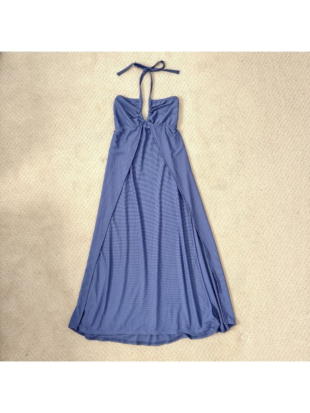 NEW Wicked Weasel 5896 Indigo Blue Sexy Halter Maxi Dress Women’s Size Small